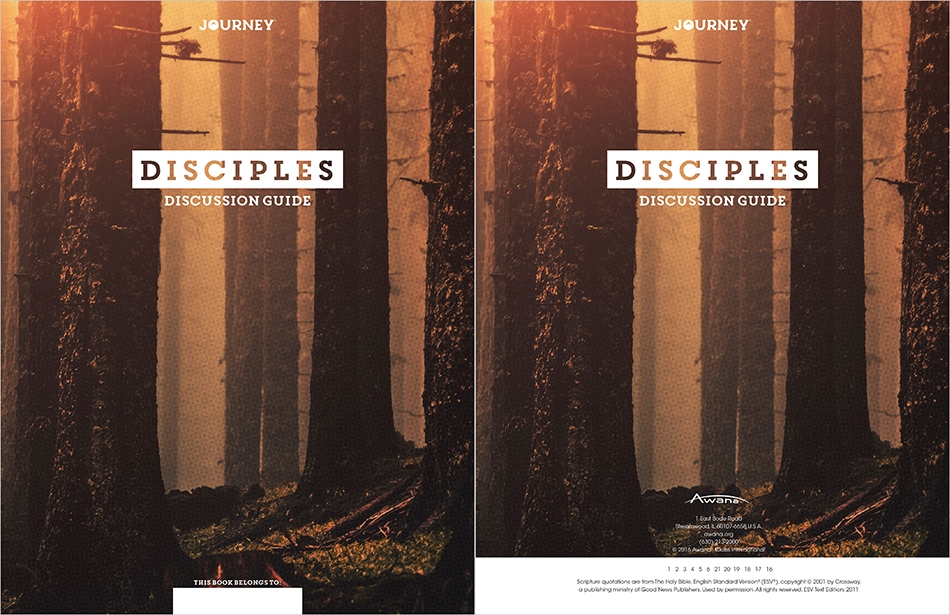 AwanaYM Journey Disciples Discussion Guide Cover and Copyright