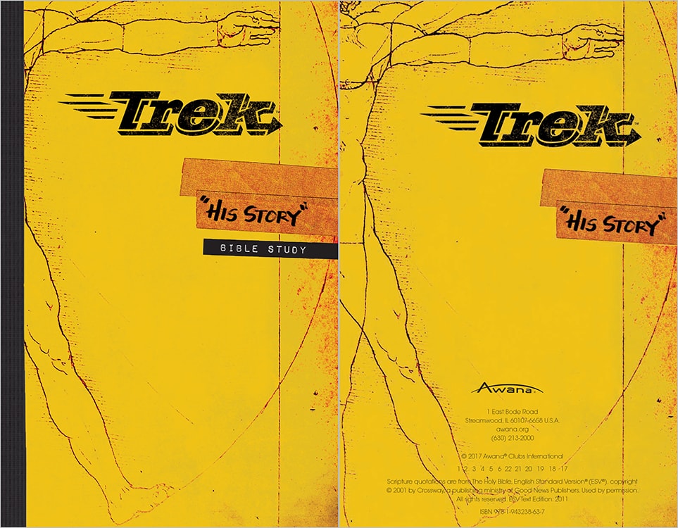 Awana Trek His Story Handbook Cover and Copyright