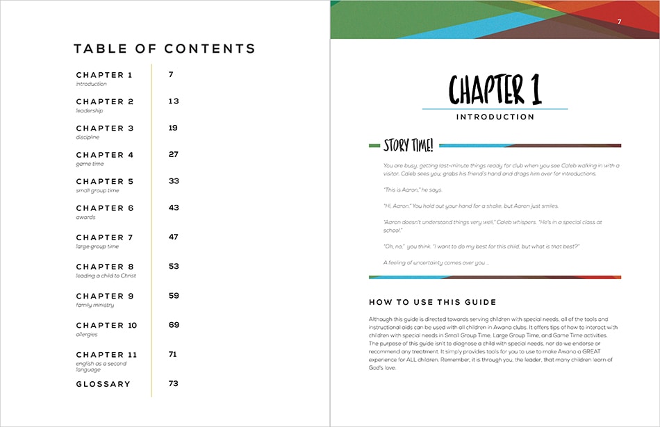 Table of Contents and Sample Chapter page 7