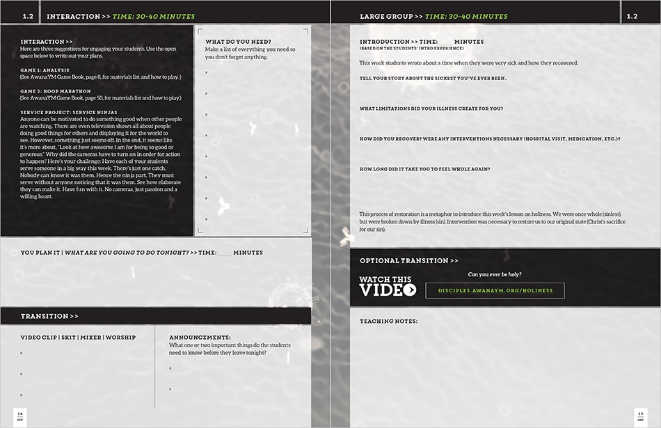 Sample Lesson page 14 and 15