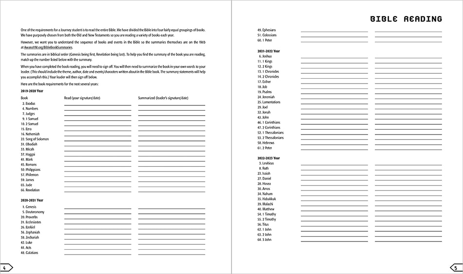Bible Reading Schedule