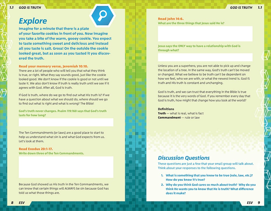 Sample Lesson Spread 2