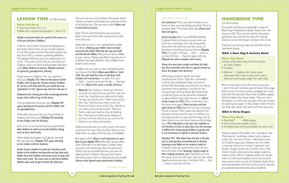 Bear Hug A, Pages 16 and 17