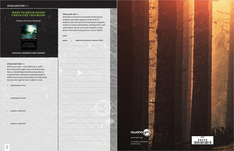 Sample Lesson page 20 and Back Cover