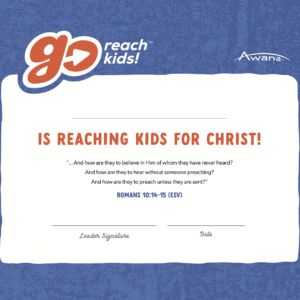 Awana GO Certificate (10 Pack)