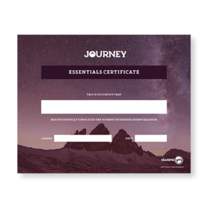 Journey Essentials Certificate 74241