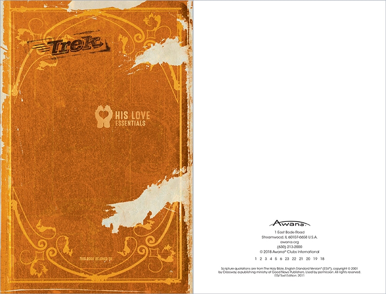 AwanaYM Trek - His Love - Essentials - Cover and Copyright