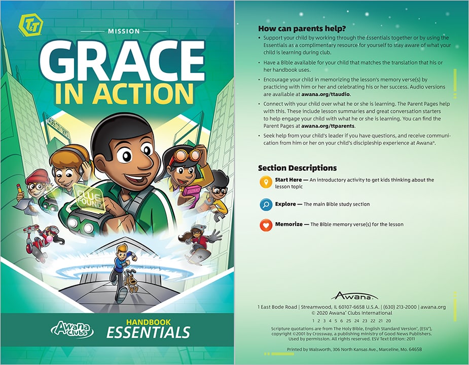 Awana T&T Grace in Action Essentials - Cover and Copyright