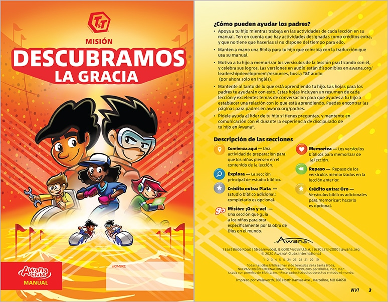 Awana T&T Spanish - Discovery of Grace - Handbook