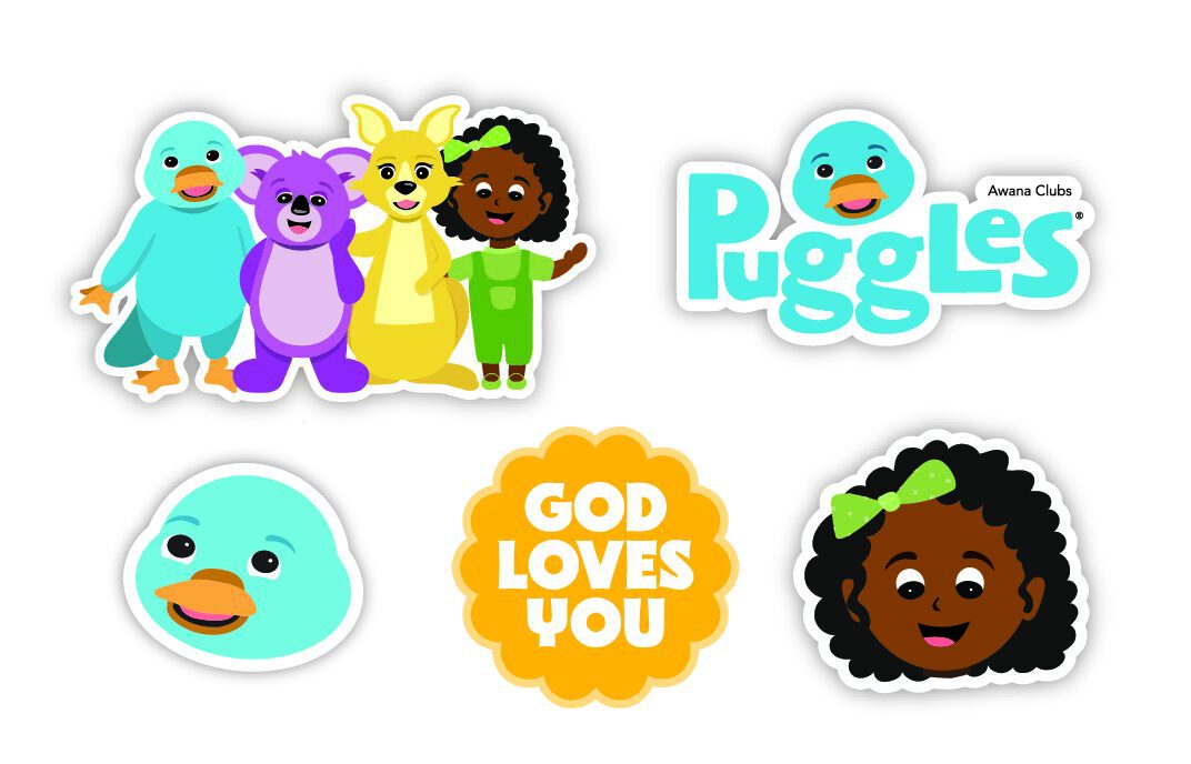 Puggles Character Stickers